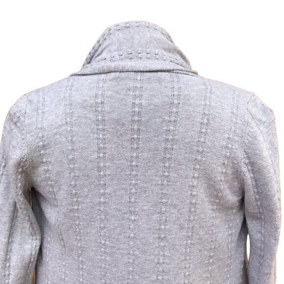 Belldini Cardigan Gray Open Sweater Button Detail Cozy - Picture 6 of 8